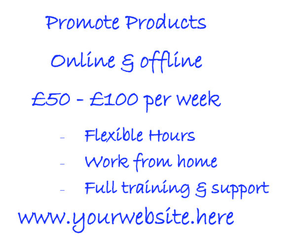 A6 Hand written text leaflets Promote Products