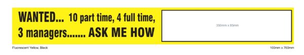 Car Bumper Sticker Yellow - Single