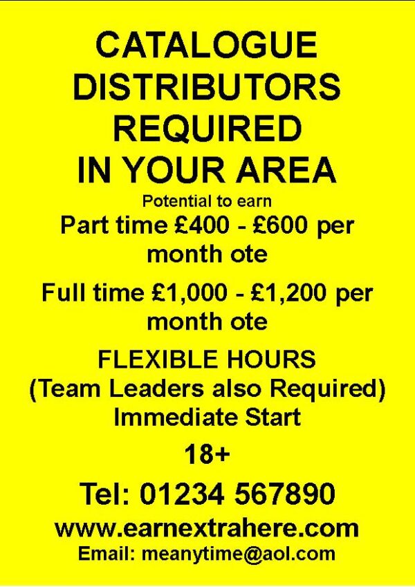 Catalogue Distributors Required Leaflets 5000 A6 Yellow (vg)